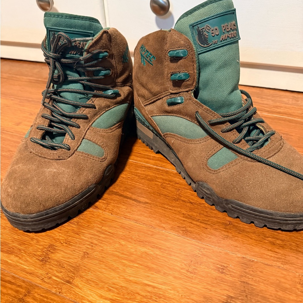 Hi-Tec Brown and Green Mauna Key Hiking Boots